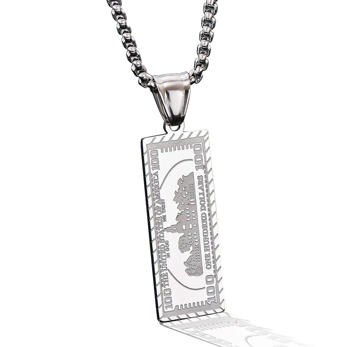 

Stacking Money Necklace for Men, Stainless Steel Bill Note Choker, Urban Hip Hop Jewelry Gift, Friendship Anniversary Chain
