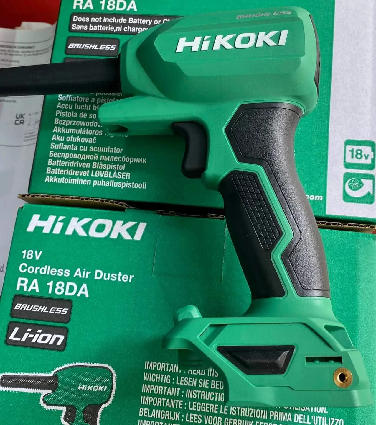 HIKOKI 18V Cordless Electric Air Duster RA18DA [Body Only] Compact Size Green