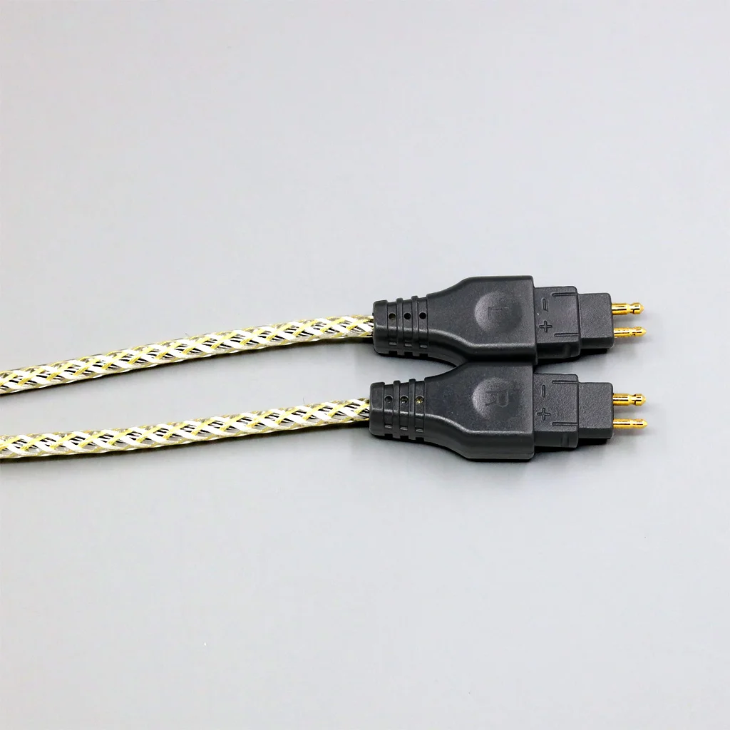 نوع 23AWG Litz Shield الفضة OCC سماعة كابل ل HDxxx HD660S HD58x HD6xx Sennheiser HD580 HD600 HD650 سماعة LN008935