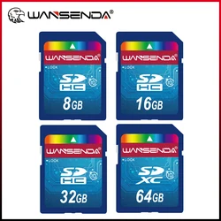 100% capacità reale WANSENDA SD Card 32GB 64GB Memory Card 16GB 8GB 4GB SDHC SDXC scheda di memoria Flash per fotocamera