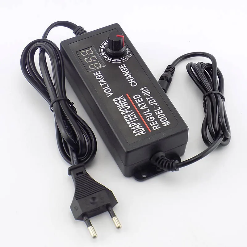 AC 100-220V to DC 3-12V 5A Adjustable Power Adapter CCTV Camera Power Supply for Led Strip Light Display Screen Charger L1