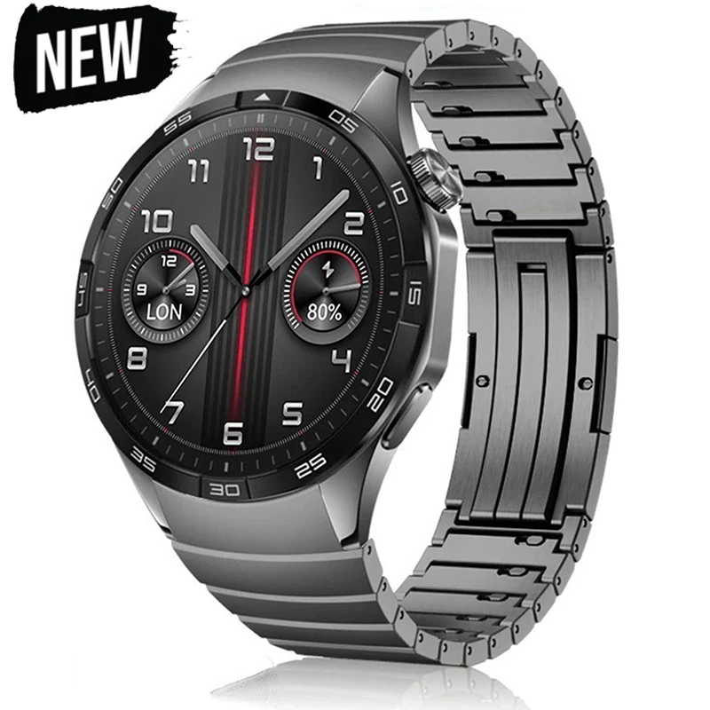 

Оригинальный ремешок из нержавеющей стали без зазоров для Huawei Watch GT5 46 мм, металлический браслет с быстросъемным звеном для Huawei Watch GT5, браслет