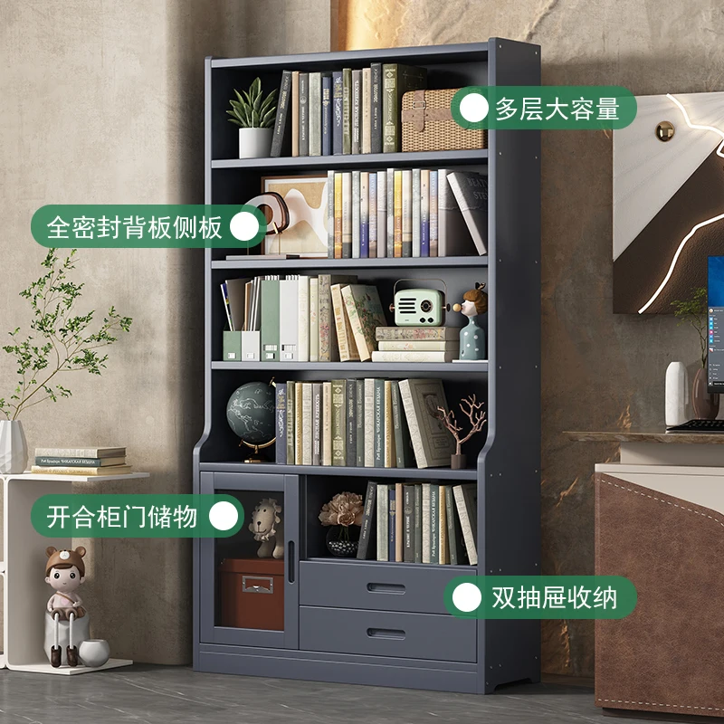 رف كتب للتخزين من الأرض إلى السقف، غرفة معيشة متعددة الطوابق، تخزين بسيط للطلاب #2