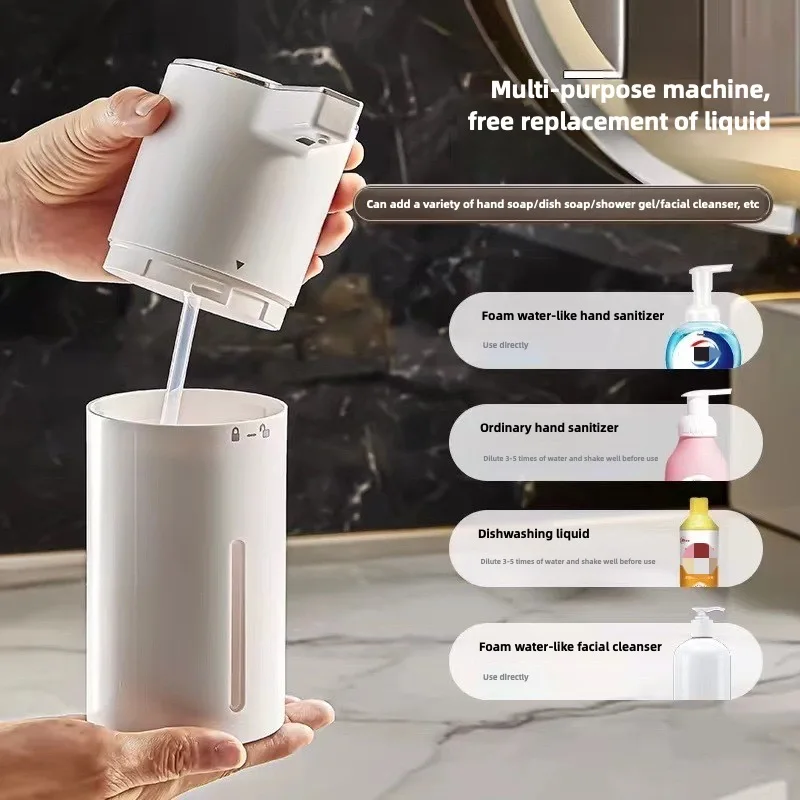Touchless Automatic Soap Dispenser USB Rechargeable Wall-Mounted Induction Foaming Hand Sanitizer Dispenser