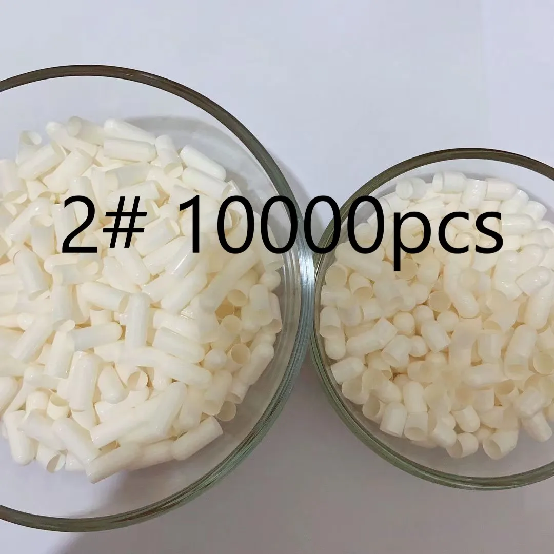 10000pcs Whie-White/Blue-White thousand Standard Size  2# transparency Empty Gelatin Capsule Shell Hollow joined or seperated