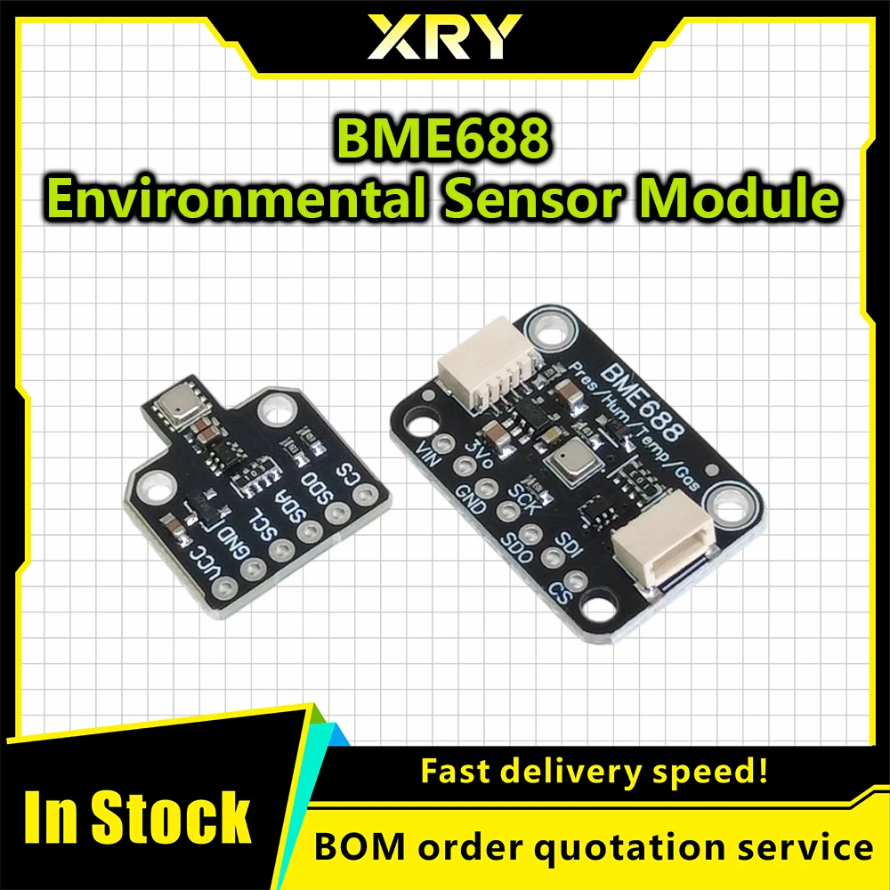 XRY BME688 Environmental Sensor Module Temperature/Humidity/Pressure/Gas AI Intelligent I2C
