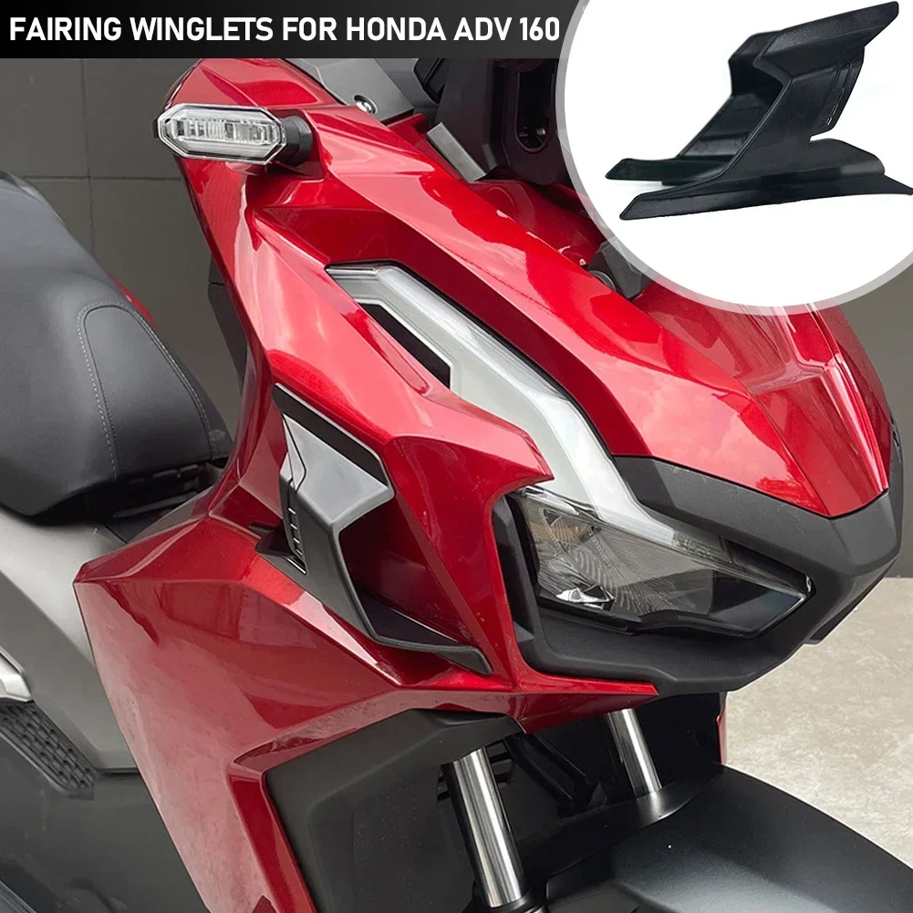 For Honda ADV160 ADV 160 2Pcs Motocycle Accessories Front Winglets Wing Windshield Fairing Aerodynamic Cover Protection