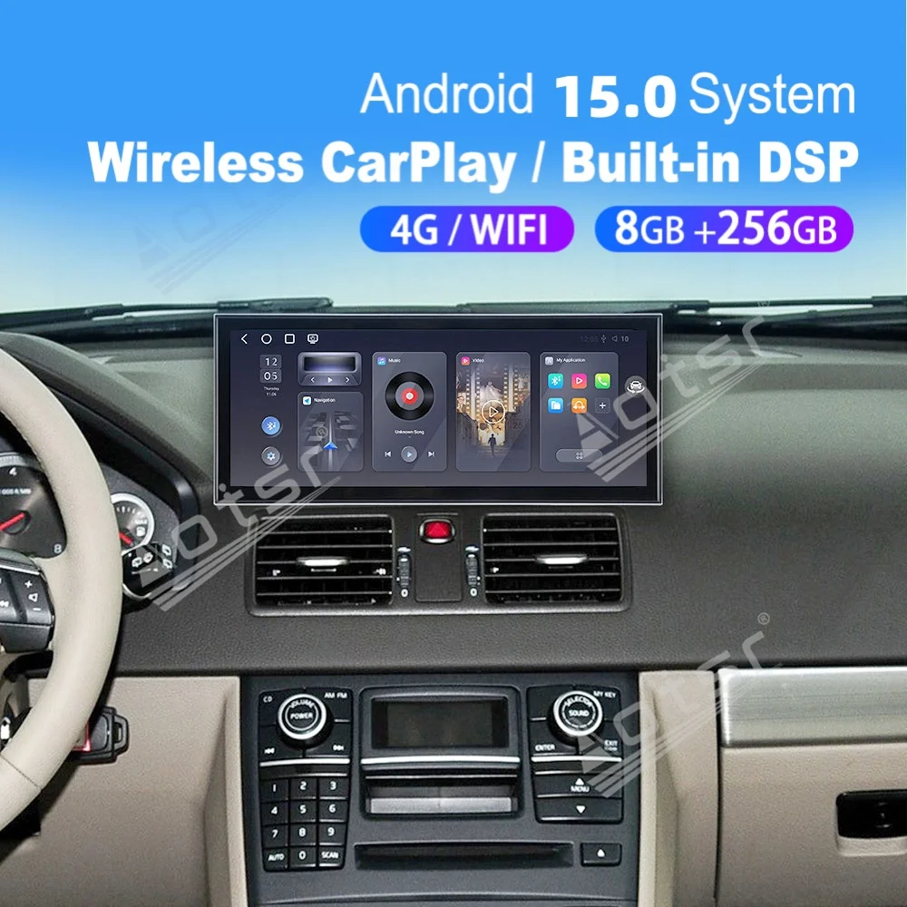 15.8” Android 15 Qualcomm Carplay Car Radio For Volvo XC90 2002~2014 Car Autoradio Multimedia Player GPS Navigation Head Unit