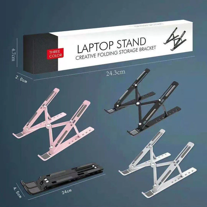 8 Gear Foldable Laptop Stand Holder Portable Notebook Plastics Support Base Adjustable Riser Cooling Bracket Laptop Accessories