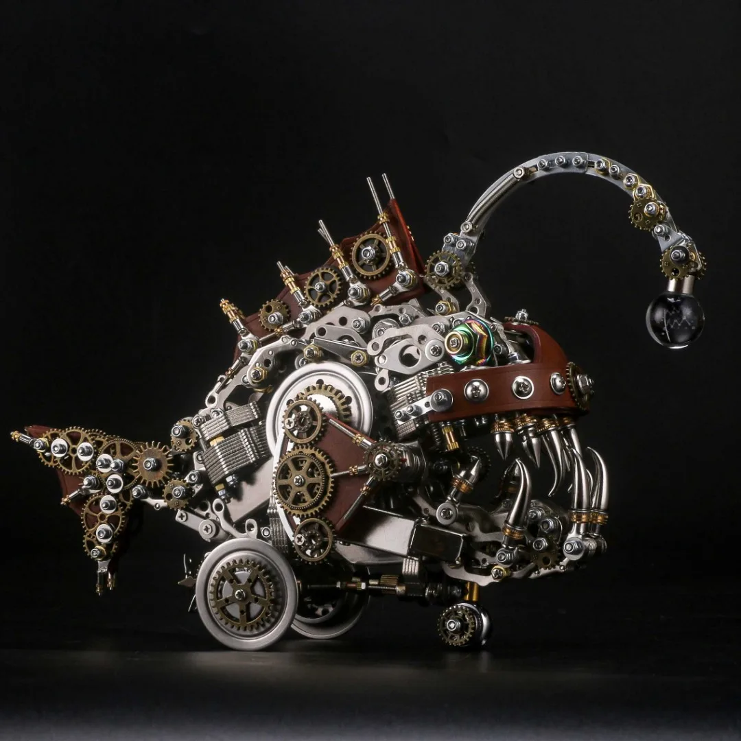 

Lantern Fish Metal Assembly, Guochuang Mecha Model, Steampunk Three-dimensional Puzzle, Adult Unzip Toys