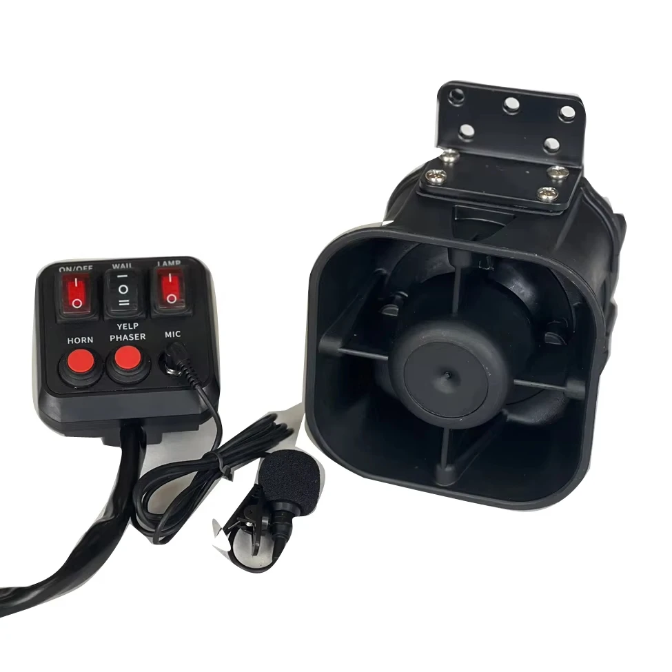 2025  New Design Factory Direct Sale 12V 4Tone Motorcycle Siren Speaker 30W Aluminum Horn