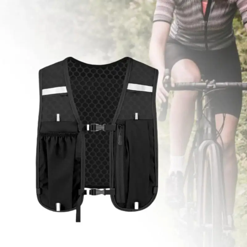 Running Vest For Women Men, Adjustable Chest Strap Running Hydration Vest Lightweight Reflective Hydration Backpack For Marathon