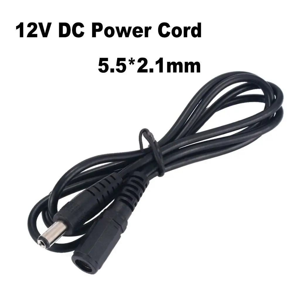 12V DC Power Cord 5.5*2.1mm Female Power Plug Extension Cable 0.5m-5m Long Power Adapter For CCTV Camera Home Appliance Parts