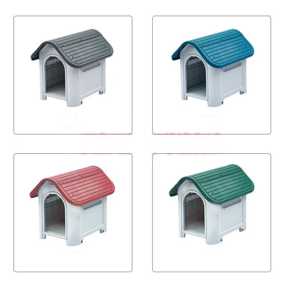 Plastic Pet Kennel Outdoor Rainproof Dog Cage Winter Windproof Medium Dog House Indoor Puppy Villa Cat House