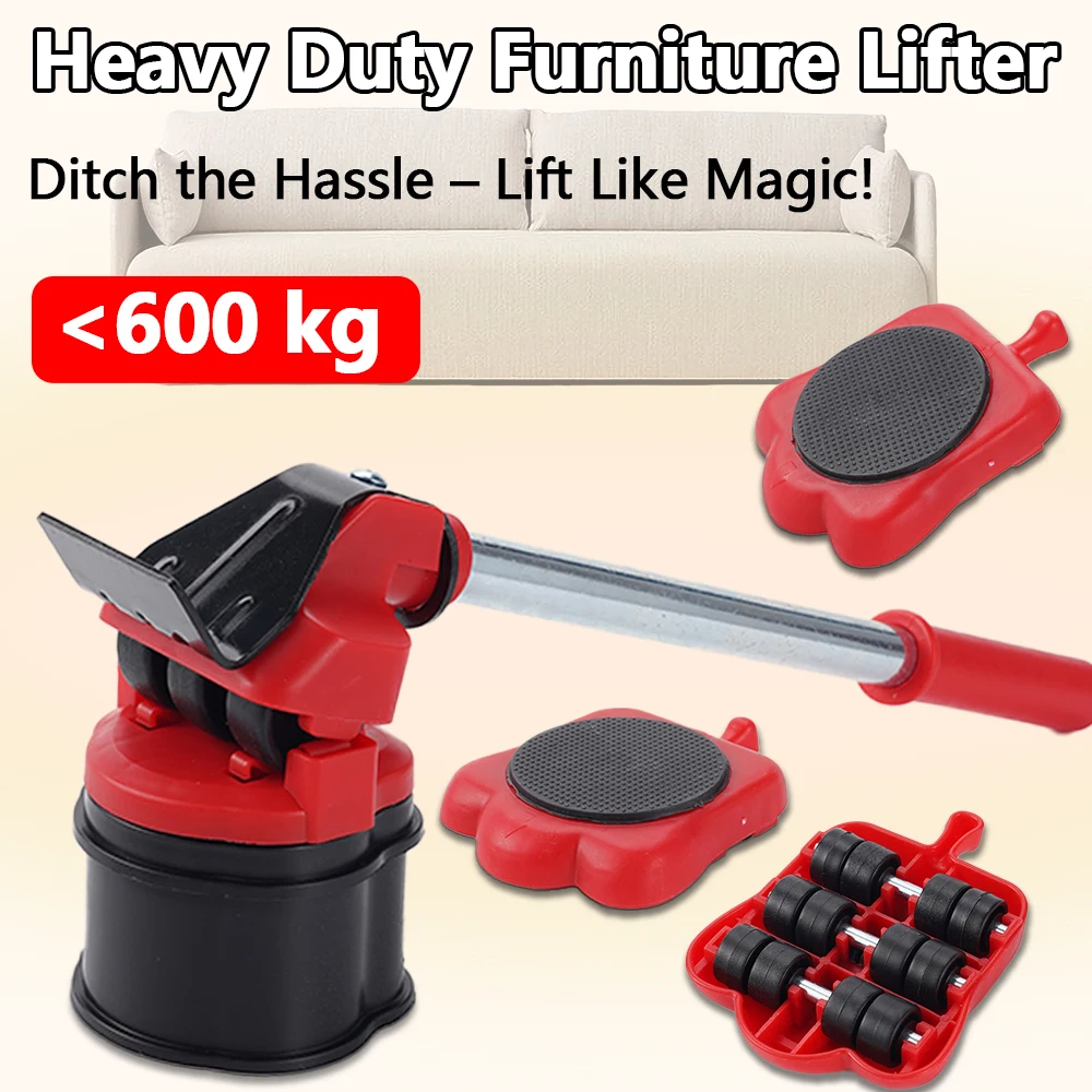 6KG Furniture Moving Transport Roller Set Heavy Duty Lifiting Caster Tool Furniture Transport Lifter Sliders Roller Tool