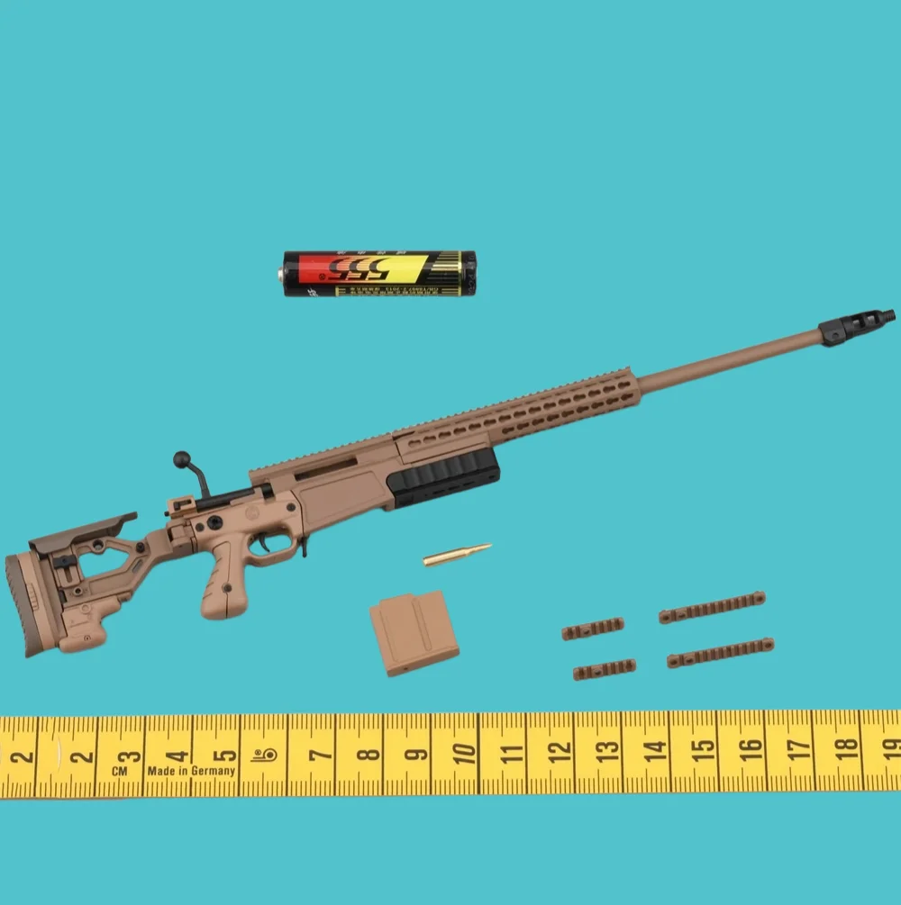 USA. Lalka Żołnierz Główny Broń AX338 Snajper Podpórka Stojak PVC Nie Realistyczny Dla Figurki Akcji 12" 1/6