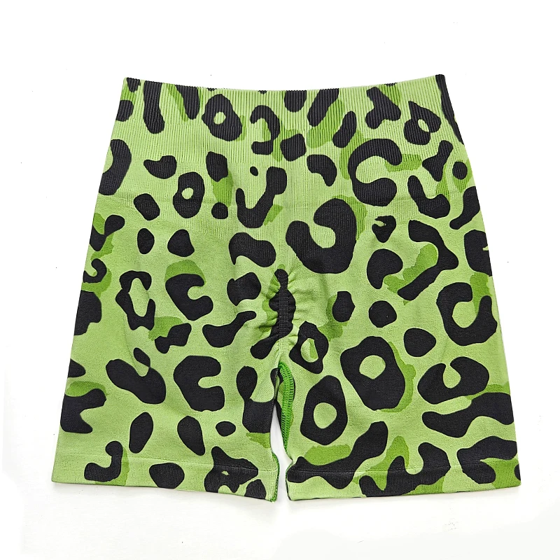 Summer Dopamine Color Graffiti Printed Yoga Shorts Women's High Waist Hip Lift Belly Sports Fitness Training Shorts - Image 2