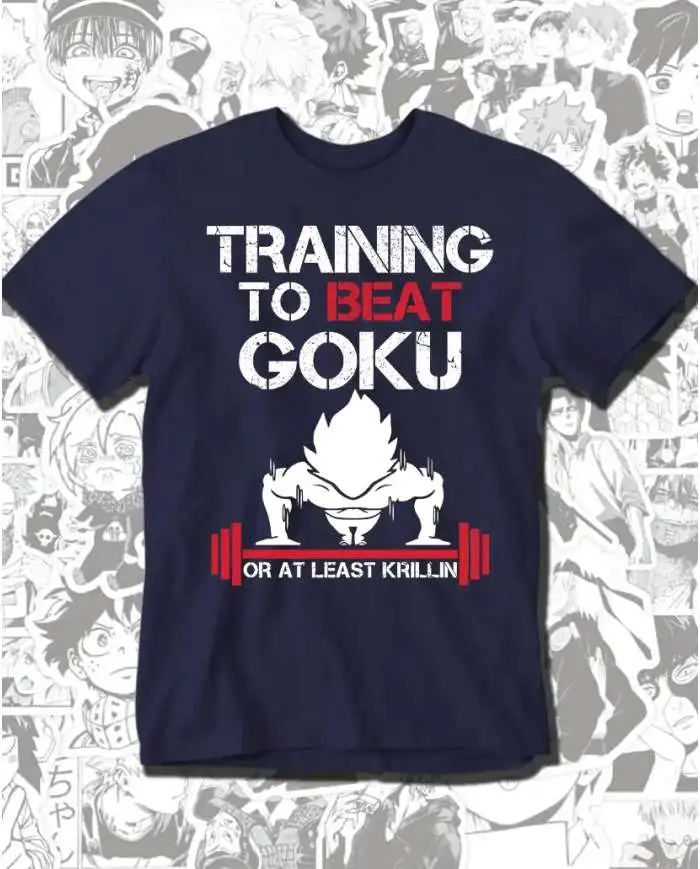 Dragon Ball Training Te Beat Goku Japanse Retro Hot Blood Animatie Heren en Dames Zomer Katoen Los T-shirt Tops Kleding