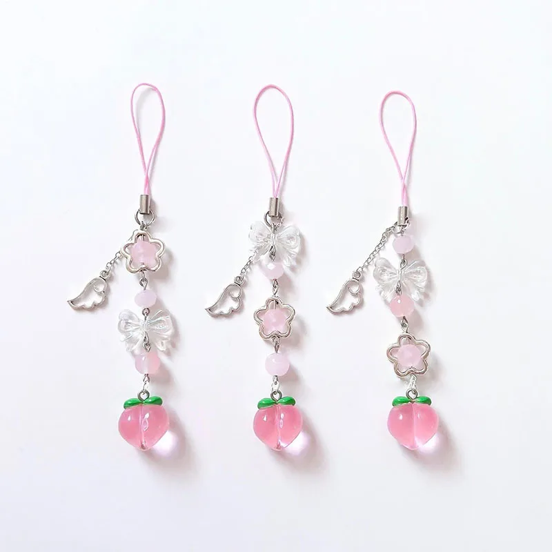 peachy pink phone charms Handmade y2k