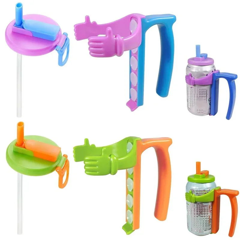 جديد الصودا يمكن اغطية أصحاب مع القش قابلة لإعادة الاستخدام أصحاب الصودا المحمولة للتخييم في الهواء الطلق المشروبات المعلبة كوكا كولا عصير البيرة #1