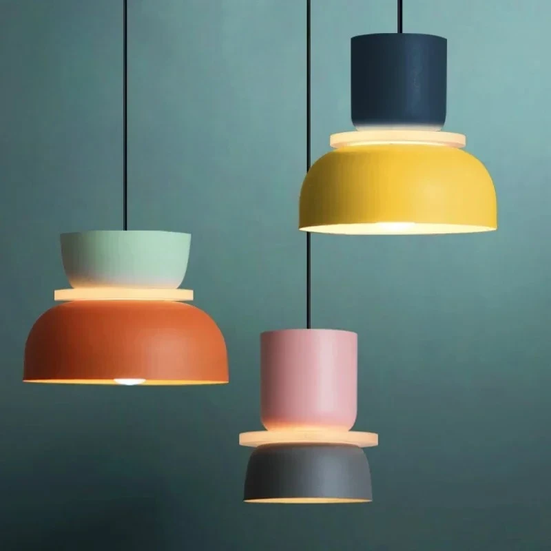 

Новый современный подвесной светильник Macaron LED в скандинавском стиле, креативный, милый дизайн, разноцветная подвесная лампа для декора гостиной, спальни, кабинета