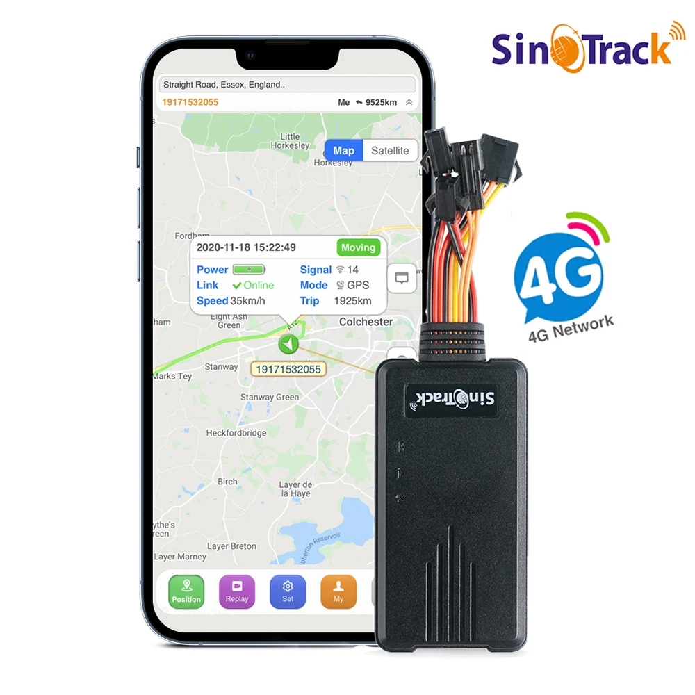 SinoTrack ST-906L 4G GPS Tracker Motorcycle Vehicle Tracking Device Anti Theft Overspeed Alarm Car Tracker Real Time Tracking