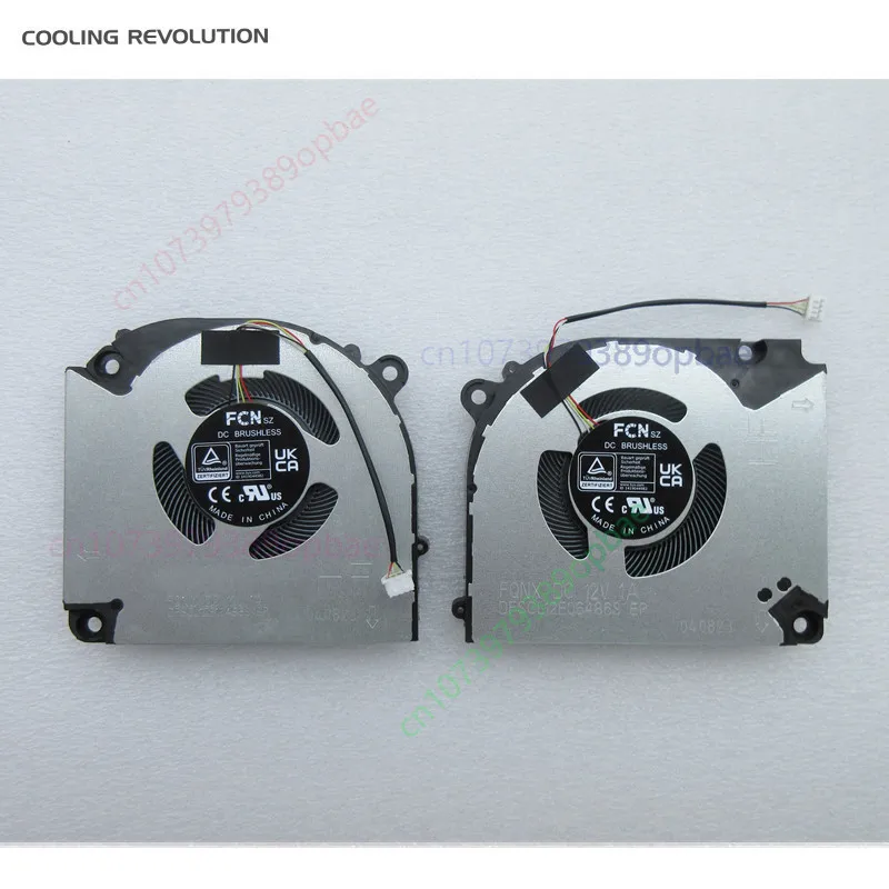 Replacement Laptop CPU GPU Cooling Fan for Erazer Scout E20‑MD62528 V170RNC FQNW FQNX DFSCL12E16486S DFSCL12E06486S