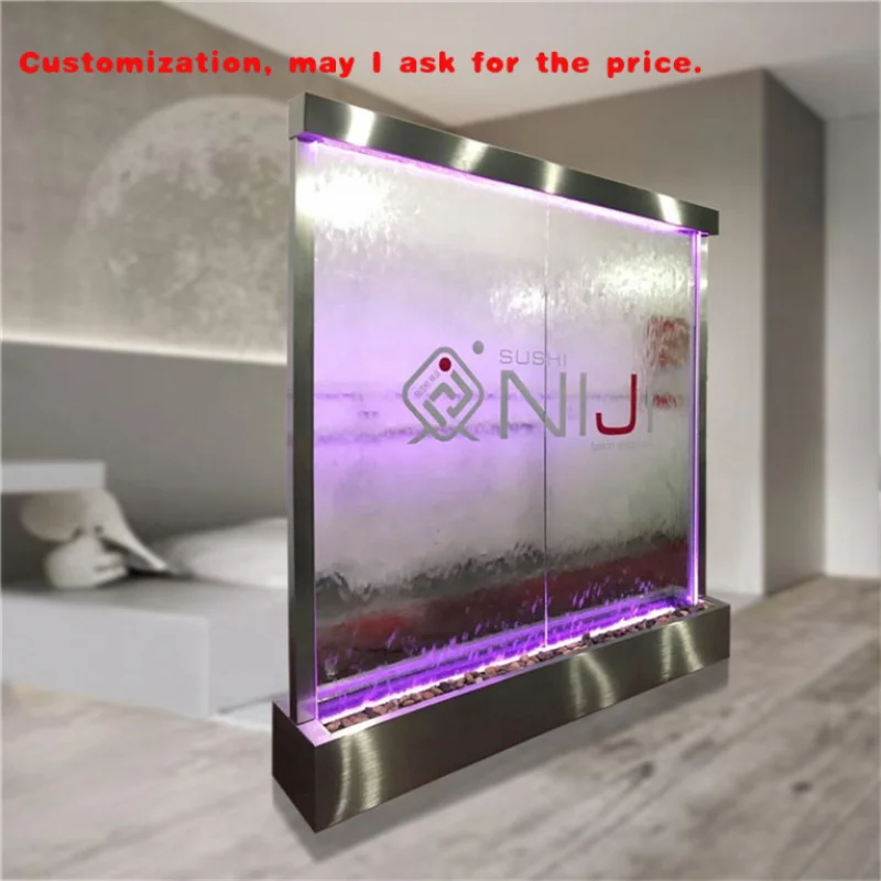 

на заказ.Стеклянная перегородка, перегородка для комнаты, внутренняя перегородка-водопад, настенное стекло