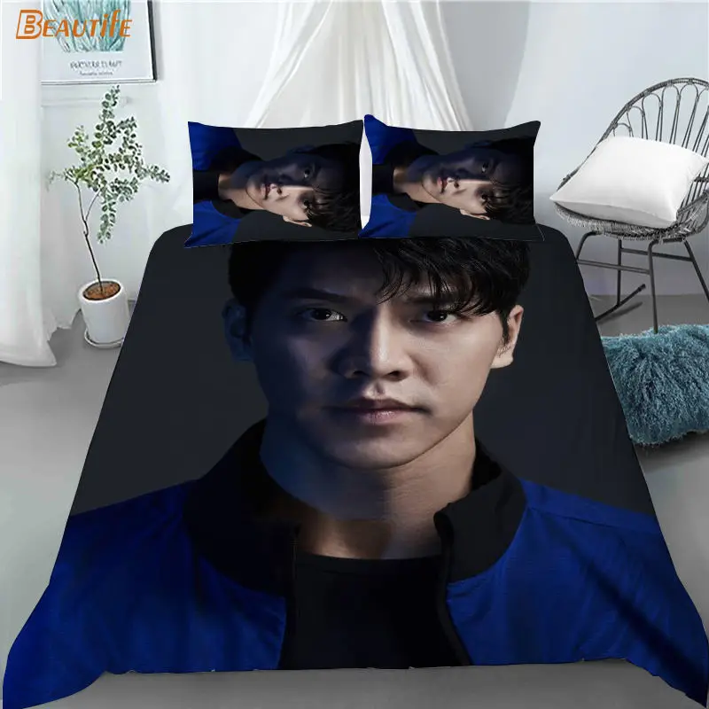 Hot Sale Kpop Idol Lee Seung Gi 1 Duvet Cover 2 Pillowcases Polyester Fabric Bedding Set Family Boy Kid Set Duvet Cover Set