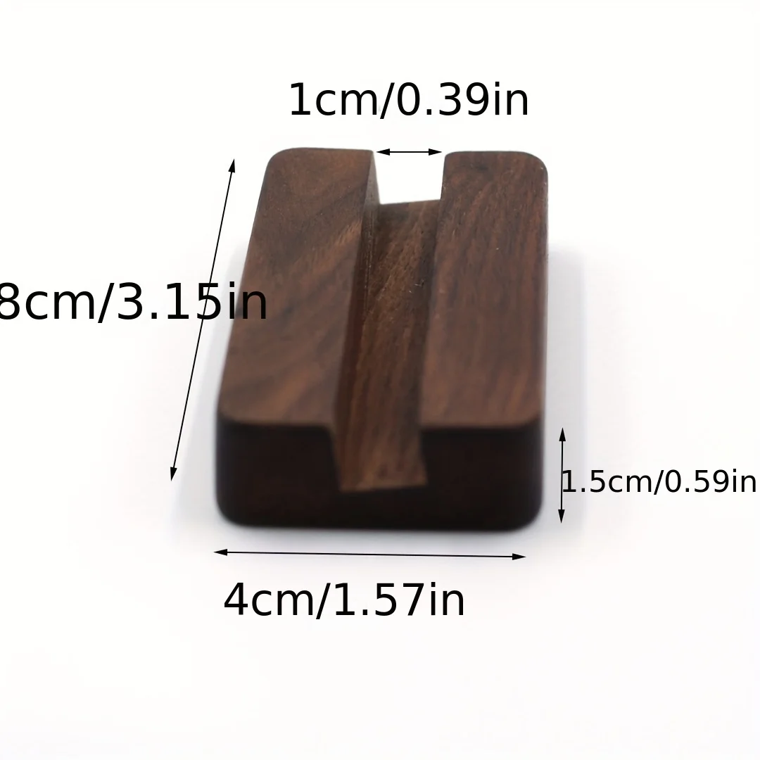 Solid Wood Card Holder Desktop Business Walnut Wooden Name Card Box Base Creative Storage Box