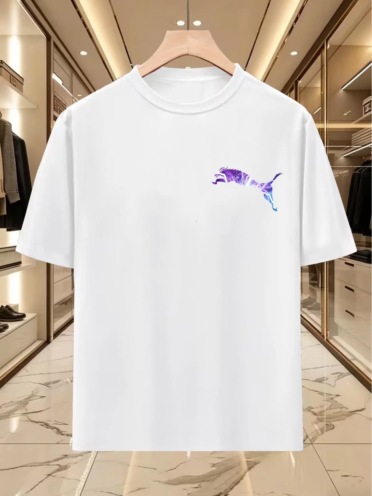 T-shirt de sport léger et respirant à séchage rapide, imprimé, col rond, manches courtes, collection été 2026