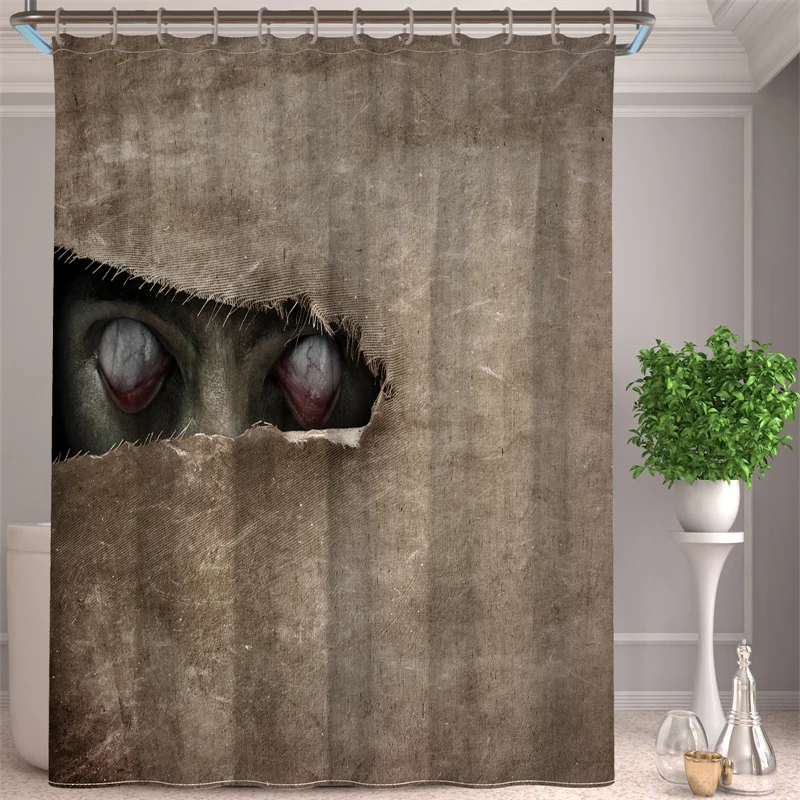 Halloween Shower Curtain Window Curtains Horror Bloody Hands Bathroom Shower Curtains for Halloween Decor 180*180cm Bath Curtain