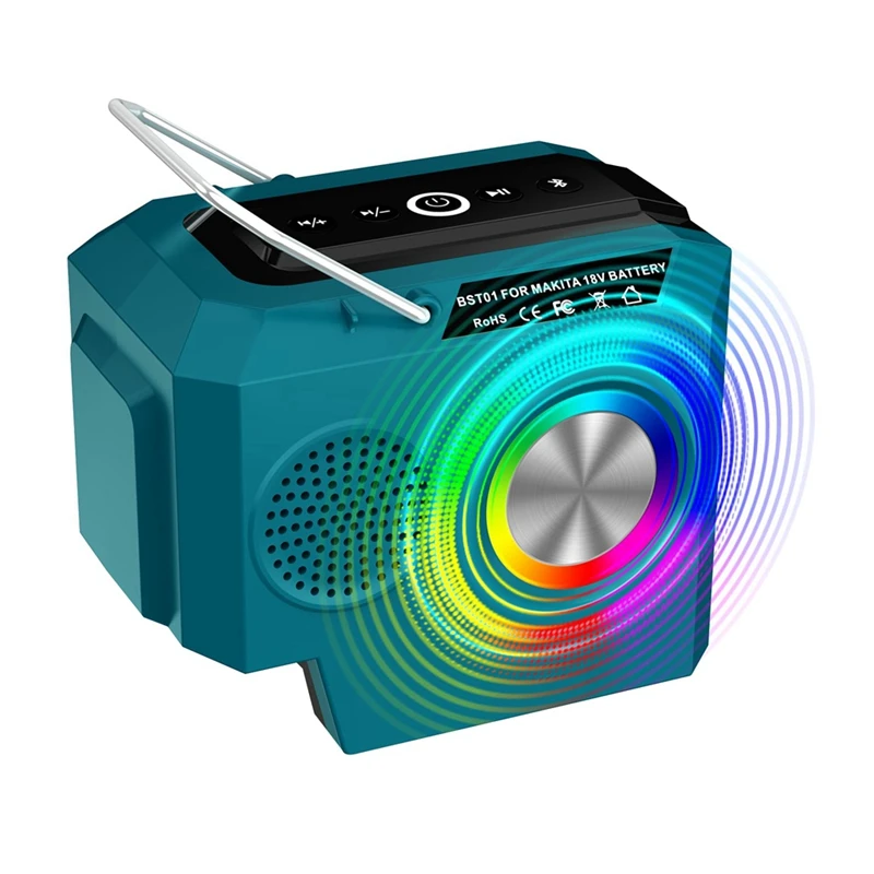 Wireless Bluetooth Speaker For Makita 18-20V Batteries With USB Type-C Port TWS Loudspeaker Amplifier For Camping Party