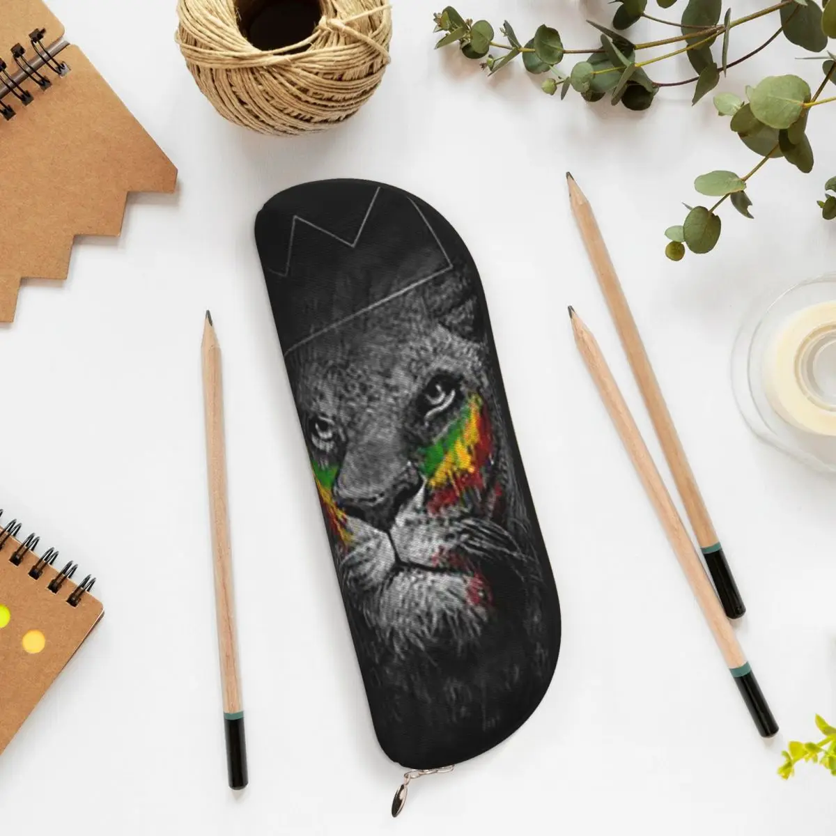 

Rastafarian Amaiquina Reggae Rasta Lion Street Skullies Pencil Cases Pencil Pouch Pen Box Pencil Bag for Boys Girls School