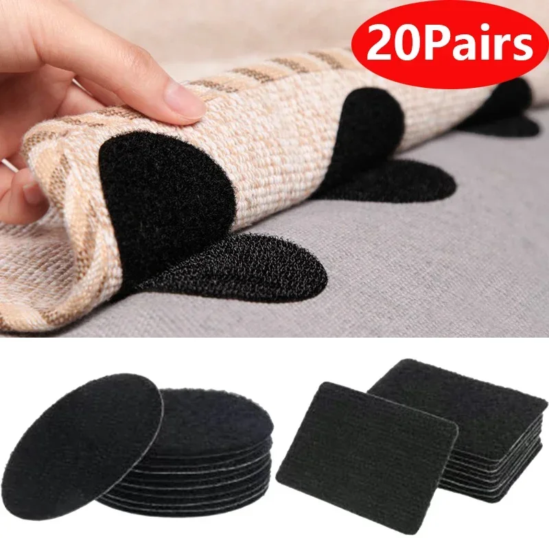 Adhesive Tape Household Use Touches Fastener Black Pad Fixed Patch Double Sided Mat Grip Strap Self-adhesive DIY Apparel