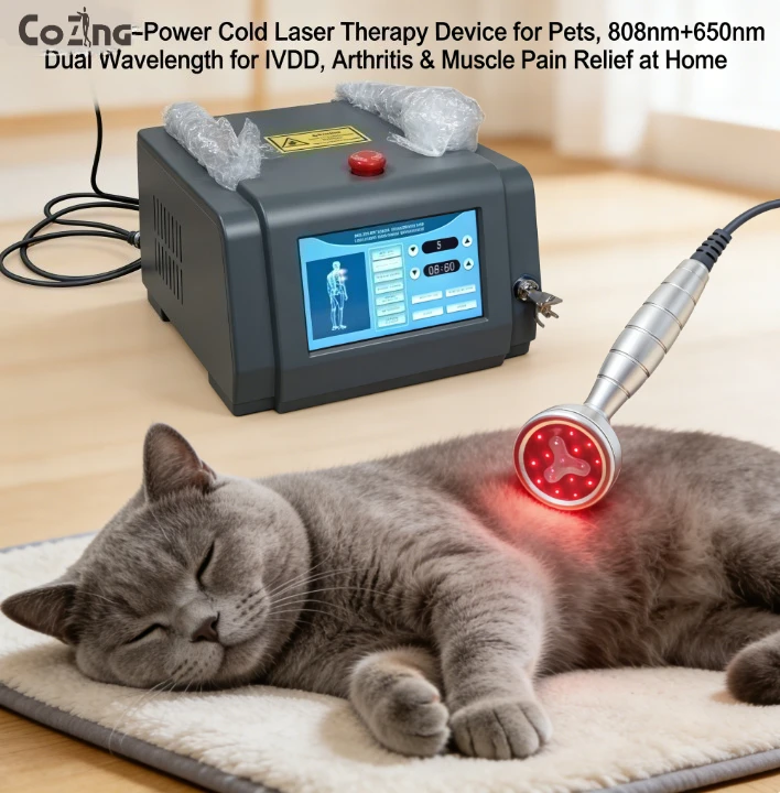

Профессиональный ветеринарный лазерный терапевтический аппарат, 808 нм + 650 нм, холодный лазер для собак при IVDD, артрите и повреждениях мягких тканей