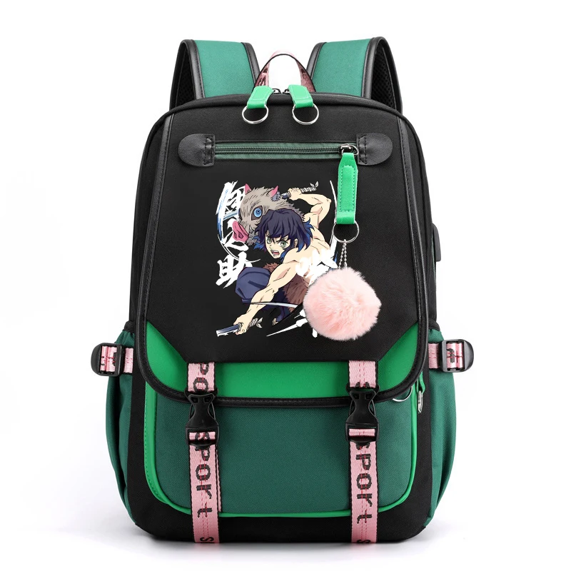 New Anime Hashibira Inosuke Printing Backpack Unisex Backpack Teenager Boy Girl School Bags Daily Travel Bag