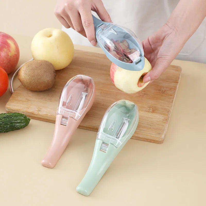 New Storage Storage Type Peeling Knife Creative Fruit Peeling Knife Multi-function Belt Box Peeler Peeler Peeler Wholesale