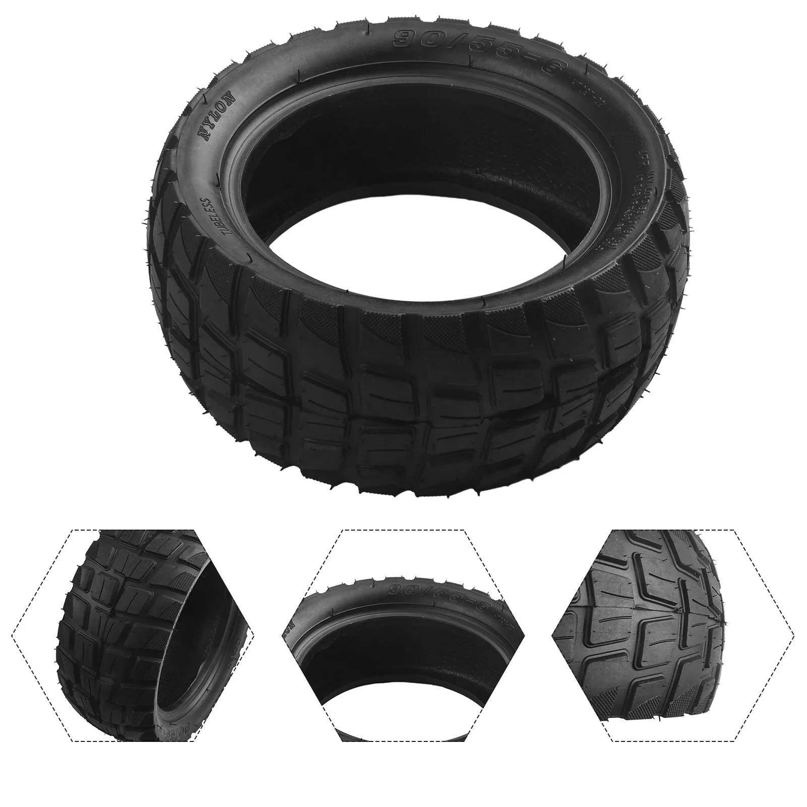 

Electric Scooter Tubeless Tyre 1Pcs 90/55-6 Off-Road Tire Thickened For Electric Scooter High Quality Hot Sale