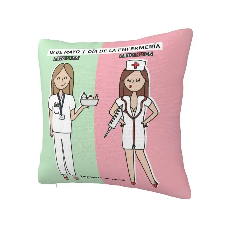 Enfermera En Apuros Doctor Nurse Medical Throw Pillow Case Home Decorative Cushions Cover For Sofa Square Polyester Pillowcase