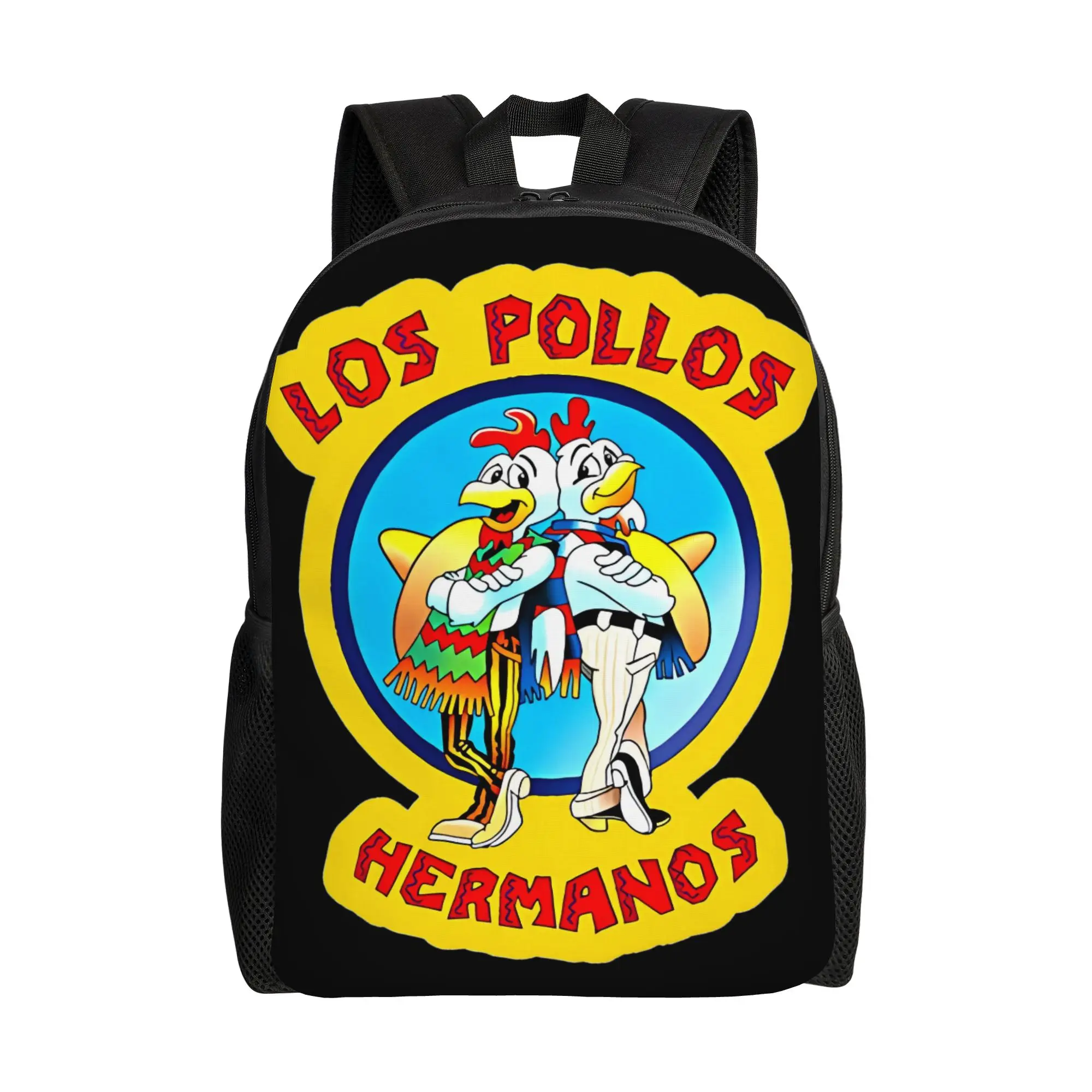 

Los Pollos Hermanos Backpack for Men Women Teenage Student Hiking Travel Daypack Breaking Bad College Canvas Bags Gift