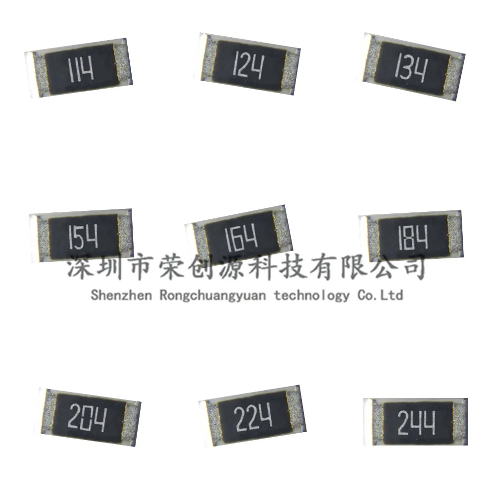 100pcs/lot 2010 smd Chip Resistor 5% 110K 114 120K 124 130K 134 150K 154 160K 164 180K 184 200K 204 220K 224 240K 244 5.0*2.5mm