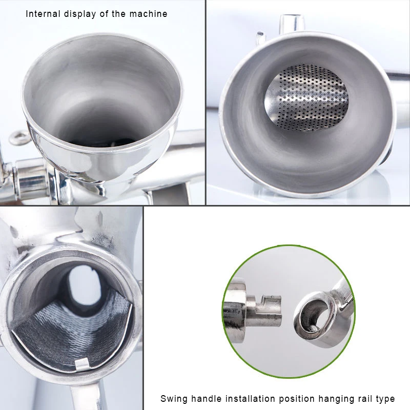 JIQI Hand Stainless Steel Wheatgrass Juicer Manual Auger Slow Squeezer Fruit Wheat Grass Vegetable Orange Juice Press Extractor