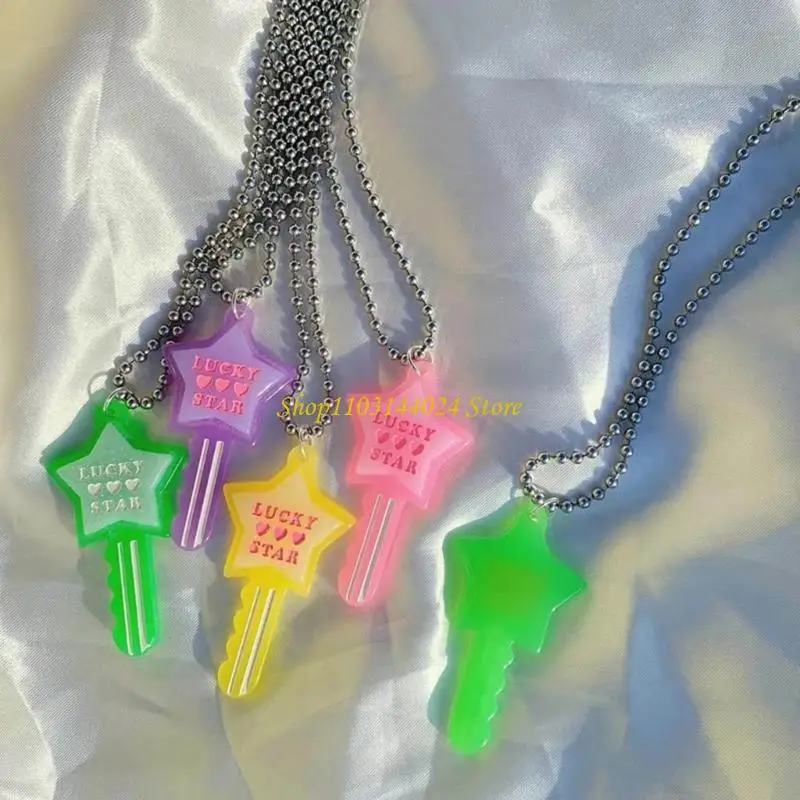 N5KE Star Envelope Keys Pendants with Letter Color Hang Tags for Jewelry Necklace