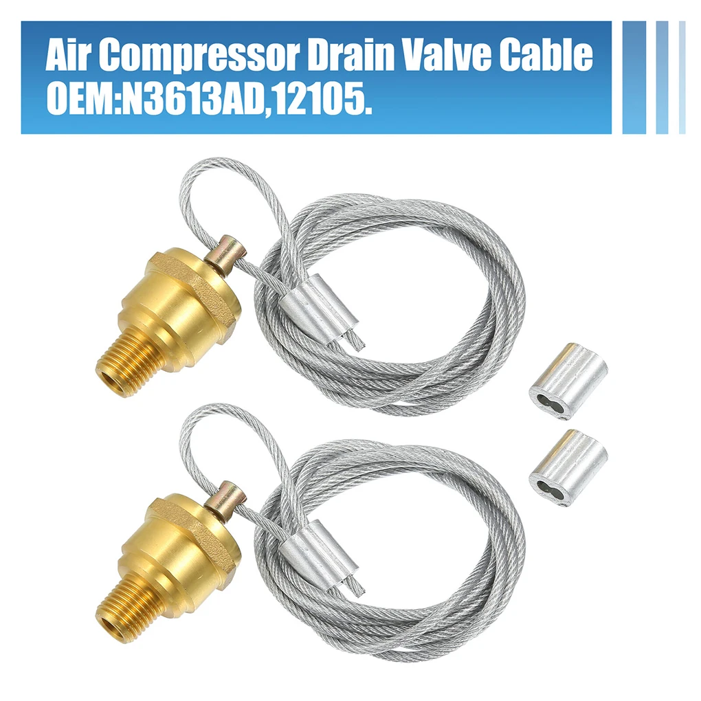 2piece Reliable Air Tank Drain Valve With Cable For Trucks All For Trucks Cost-effective Versatile