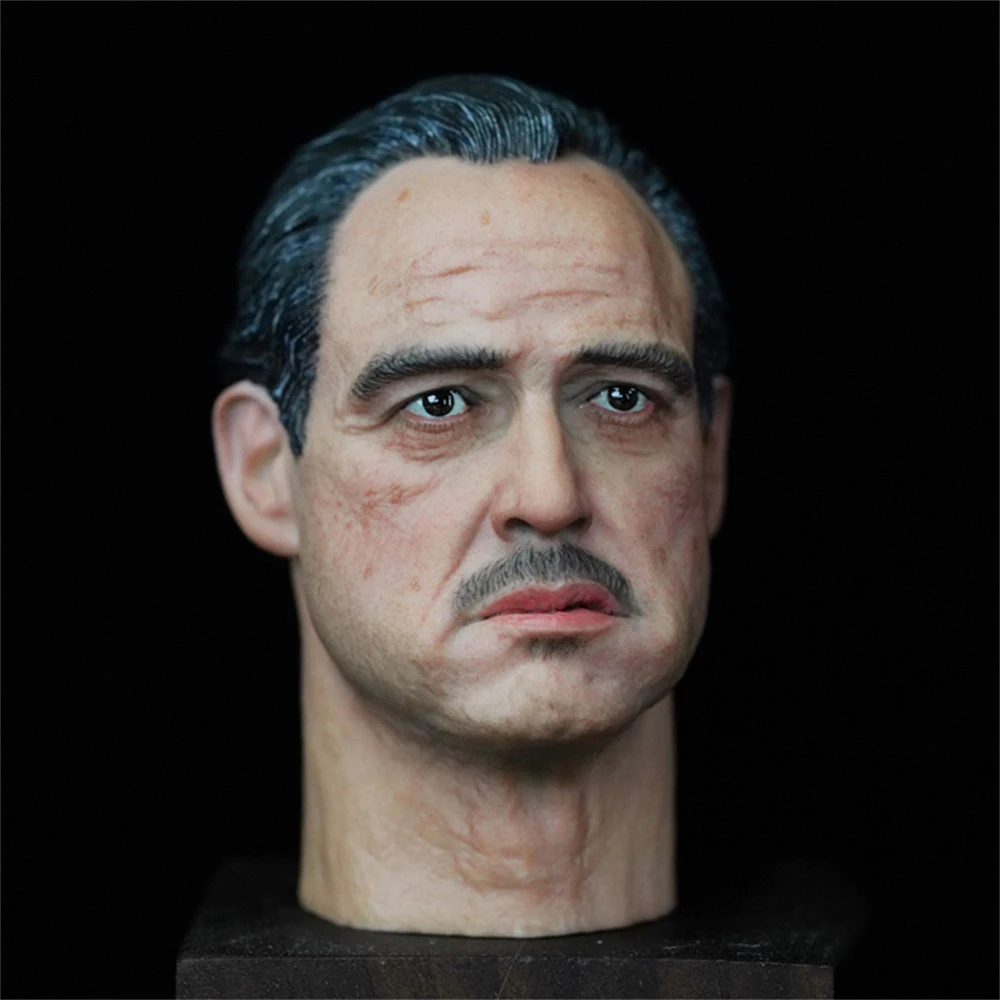 

Best Sell 1/6 Hand Painted The Golden Years Godfather Vivid Head Sculpture Carving for 12'' PH TBL Action Figure