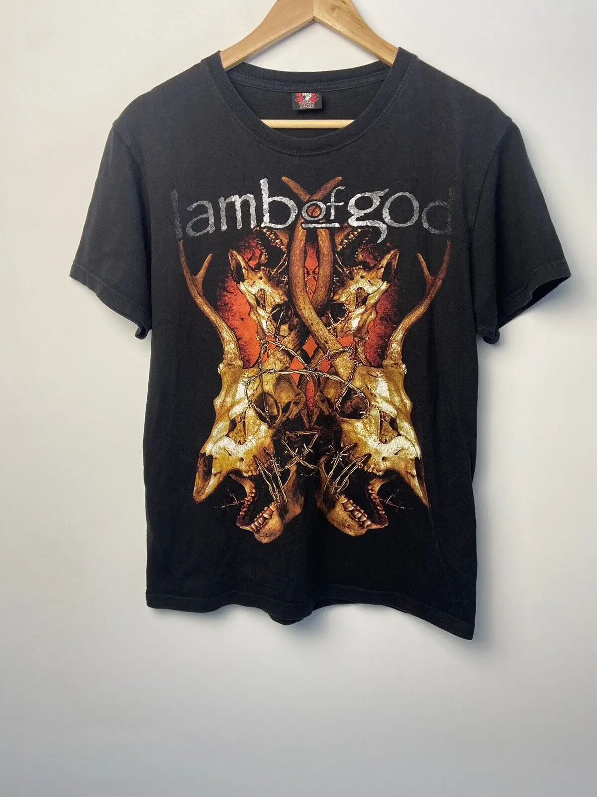 Lamb Of God band T-shirt Vintage Double Sided Graphic Top Size Medium