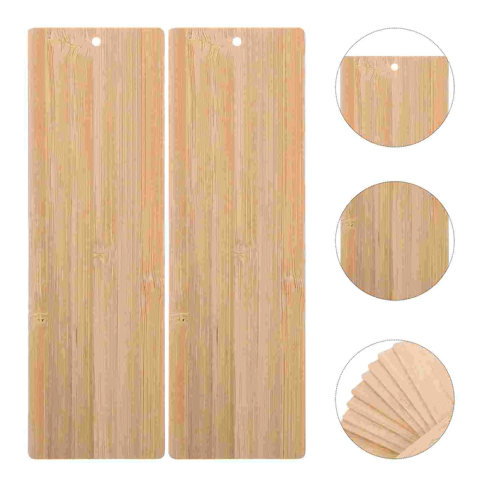 10 Pcs Bamboo Bookmark Gift Decorative Tag Chopsticks Tags Plaques Blank Cutout Blanks Shapes Discs Miniatures Crafts