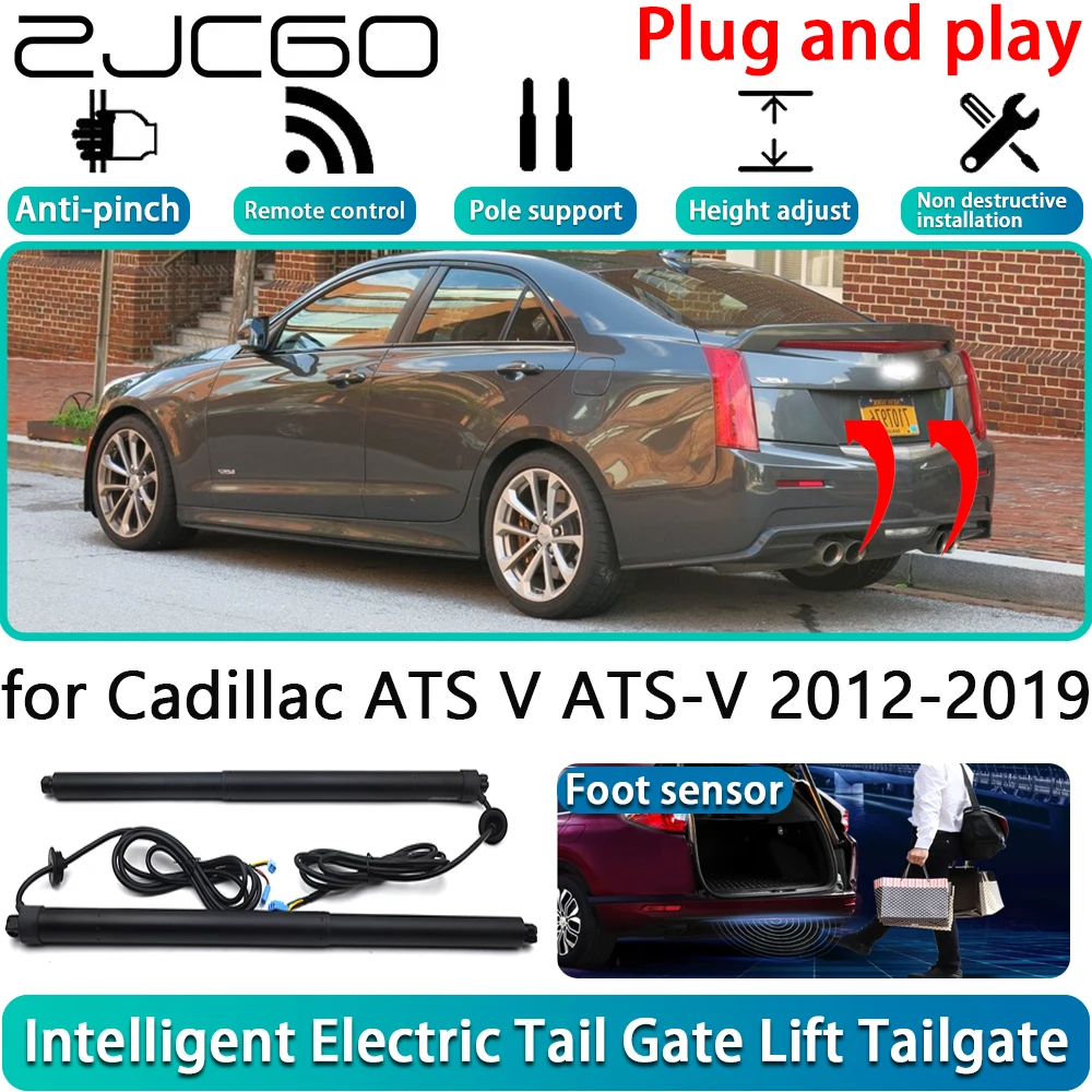 

ZJCGO for Cadillac ATS V ATS-V 2012-2019 Car Electric Powered Tailgate Power Liftgate Automatic Tailgate System With Foot Sensor