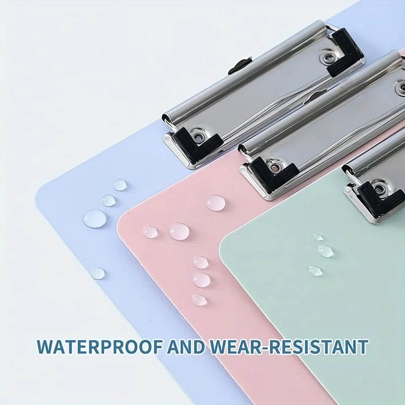 4pcs Multi-Functional A4 Writing Boards in 4 Colors - Durable Clipboard and Data Folder Set for Office, Home, and School Use